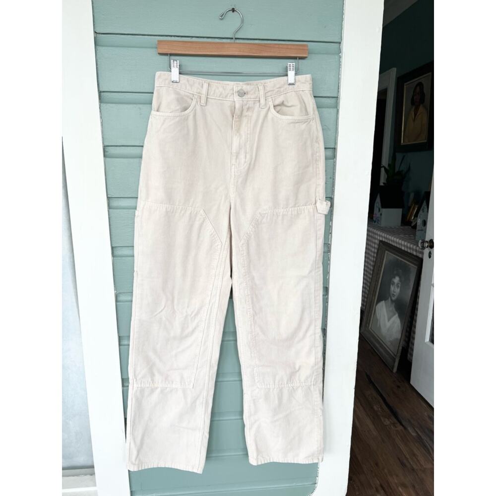 Outerknown Smith Organic Cotton Cord Utility Pants Straight Leg cream Sz 28 - Picture 3 of 10